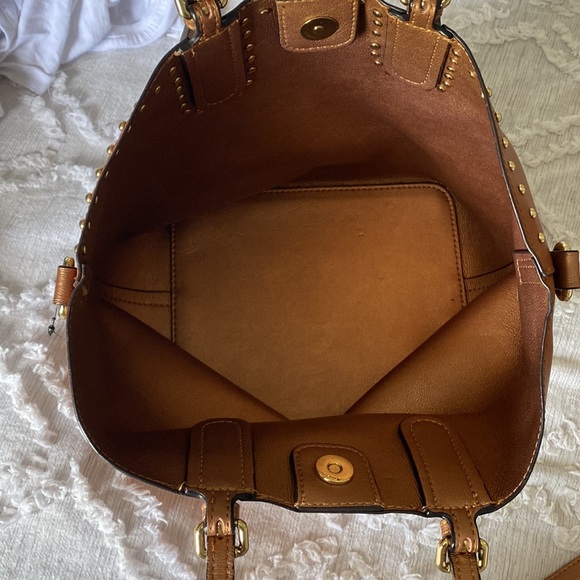 Calvin Klein Bag-in-Bag Brown Studded Purse. - Picture 6 of 11